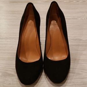 J.Crew suede block heels/pumps
